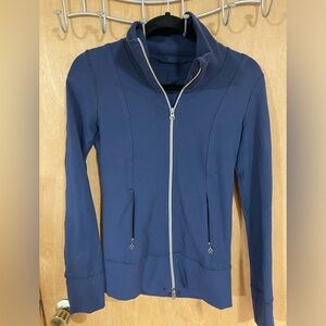 #27- LULULEMON-Women Size 2 Daily Yoga Jacket Inkwell Blue